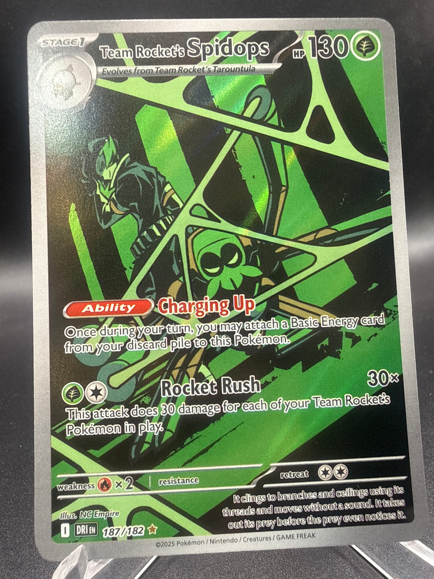 Pokémon TCG: 2025 Team Rocket's Spidops - 187/182 - SV: Destined Rivals