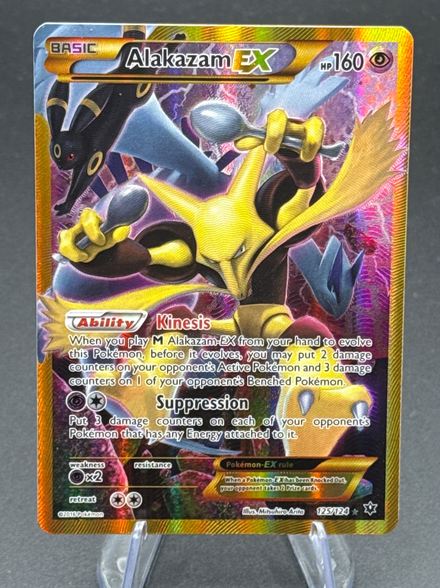 Pokémon TCG: 2016 Alakazam EX 125/124 XY: Fates Collide Secret