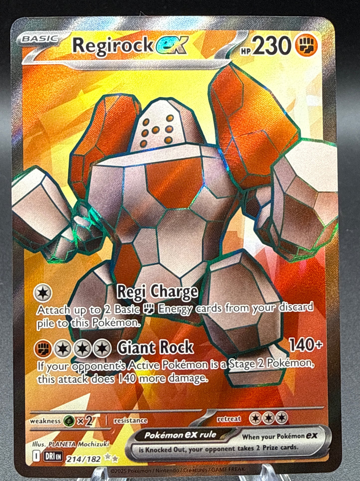 Pokémon TCG: 2025 Regirock ex - 214/182 - SV10: Destined Rivals