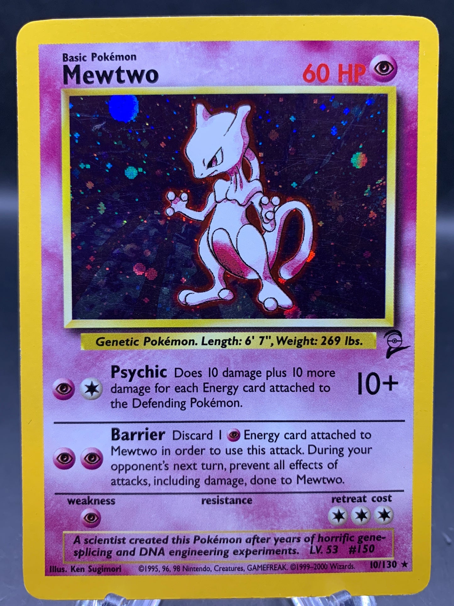 Pokémon TCG: 2000 Mewtwo - 10/130 - Base Set 2 Holo