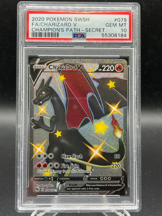 PSA 10 Pokémon TCG: 2020 Charizard V - 79/73 - SWSH: Champions Path - Secret