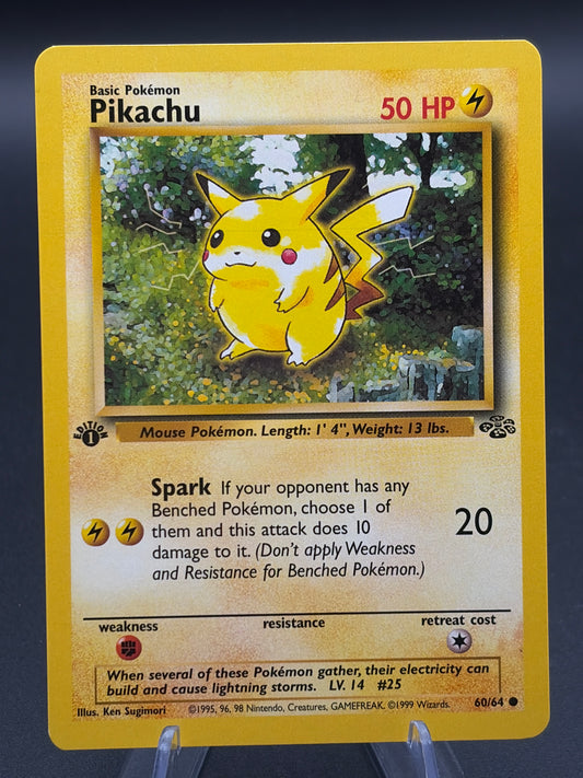 Pokémon TCG: 1999 Pikachu - 60/64 -  1st Edition Jungle