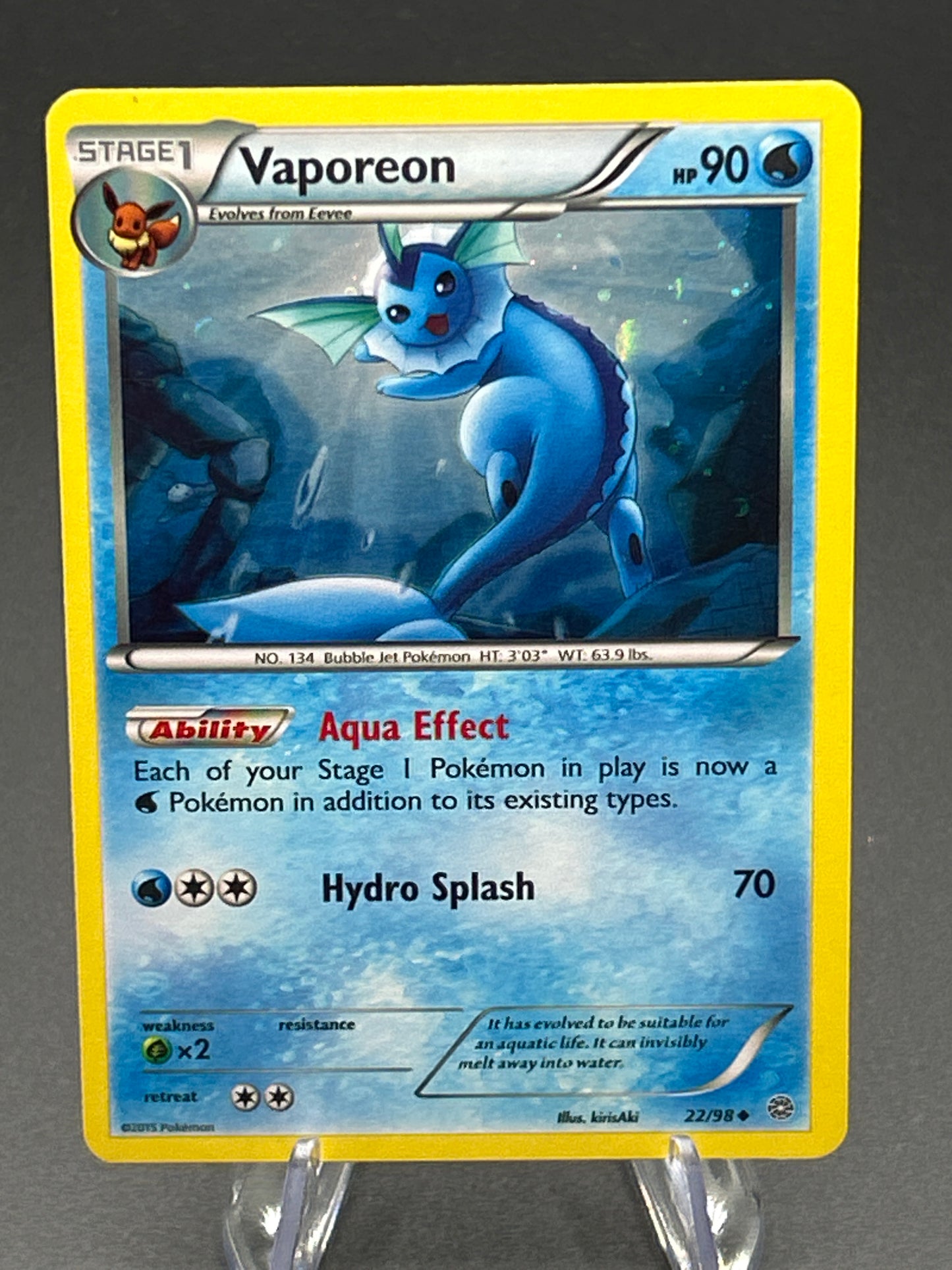 Pokémon TCG: 2015 Vaporeon - 22/98 (Cosmos Holo)