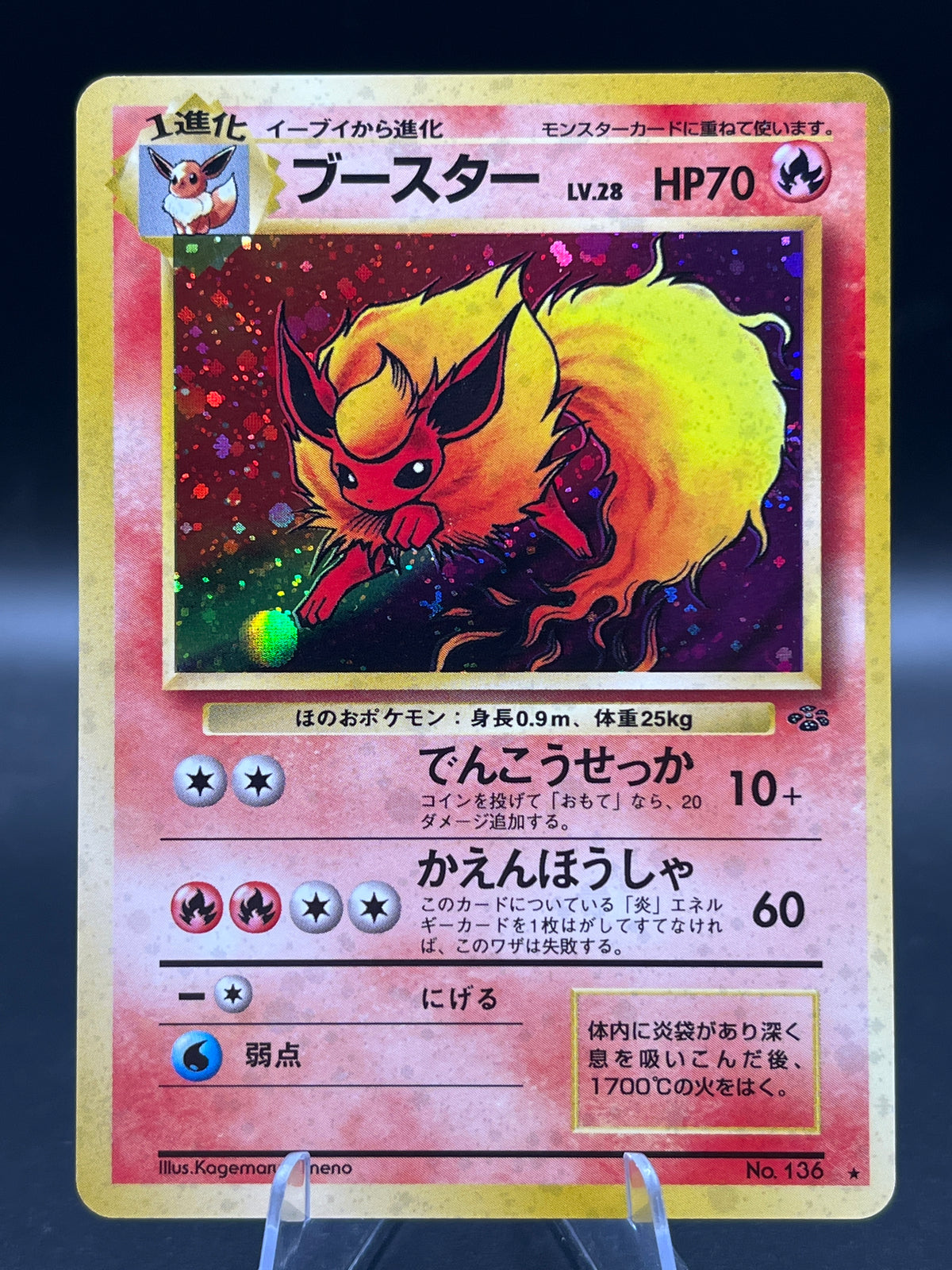 Pokémon TCG: 1997 Japanese Flareon #136 Jungle