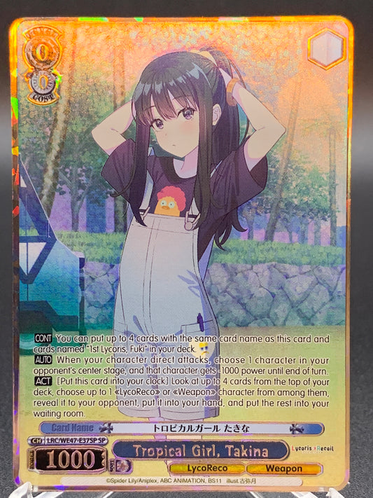 Weiss Schwarz TCG: Tropical Girl, Takina LRC-WE47-E37SP SP: Lycoris Recoil