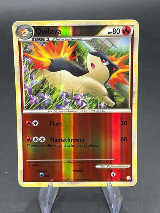 Pokémon TCG: 2010 Quilava 49/123 - Heart Gold Soul Silver - Reverse Holo