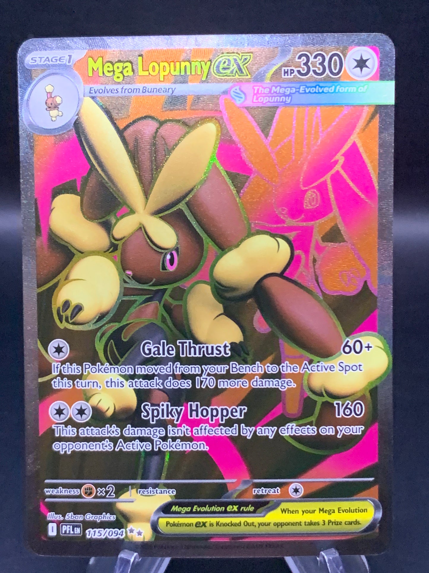 Pokémon TCG: 2025 Mega Lopunny ex - 115/094 - PFL: Phantasmal Flames