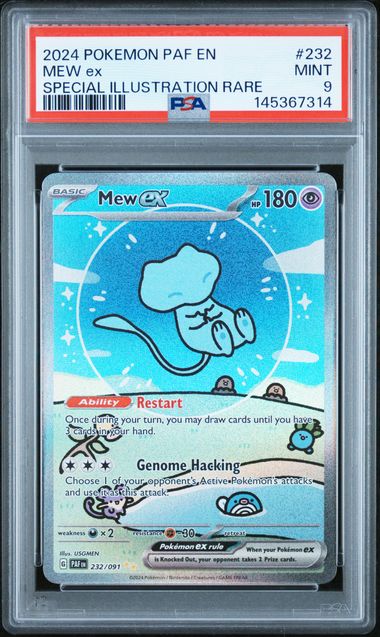 PSA 9 Pokémon TCG: 2024 Mew ex 232/091 SV: Paldean Fates