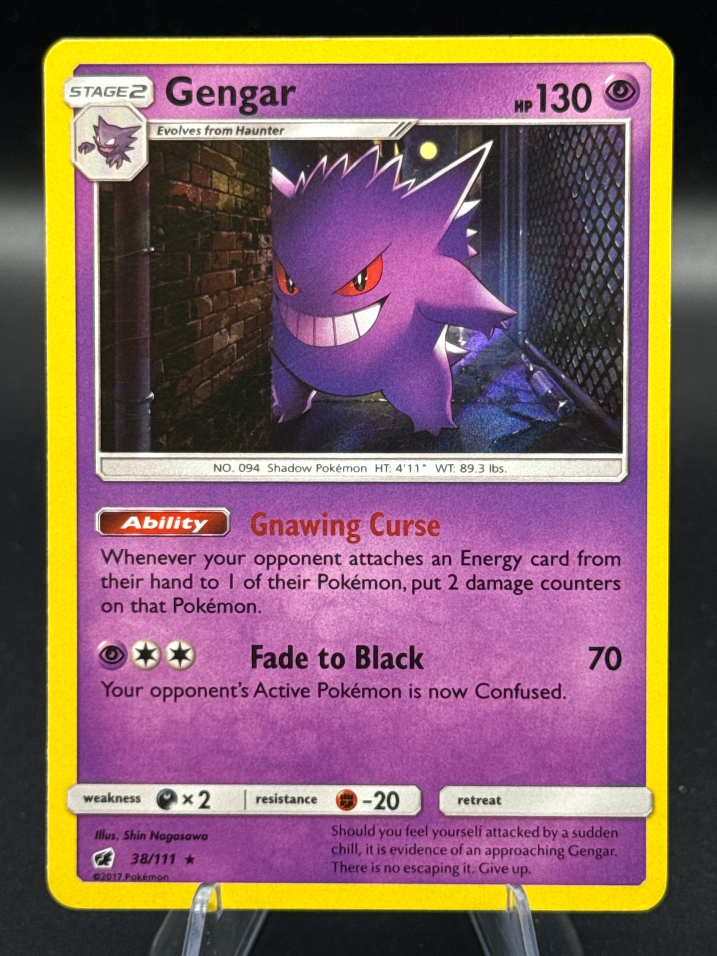 Pokémon TCG: 2017 Gengar 38/111 SM: Crimson Invasion