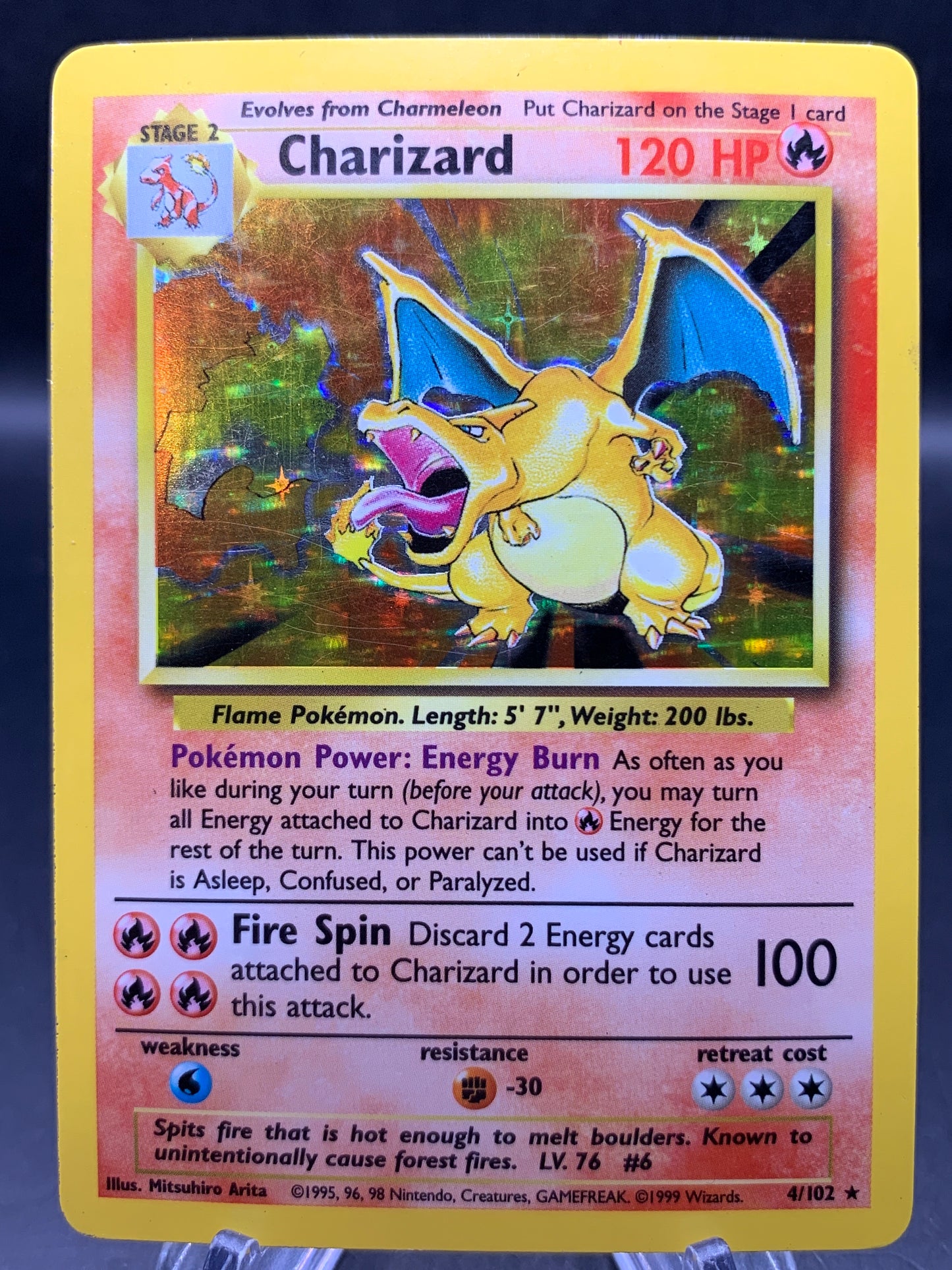 Pokémon TCG: 1999 Charizard - 4/102 - Base Set Holo