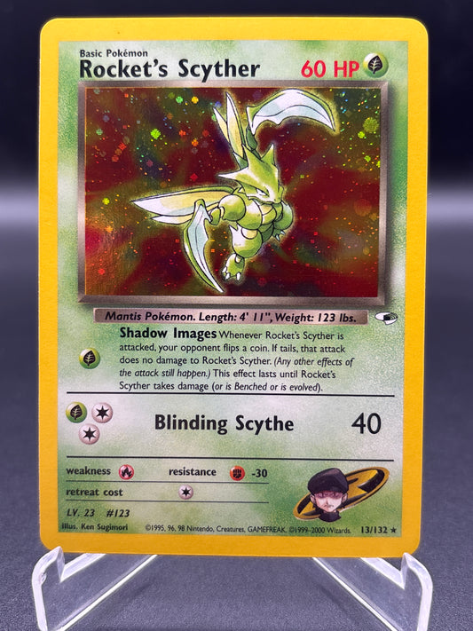 Pokémon TCG: 2000 Rocket's Scyther - 13/132 - Gym Heroes Holo