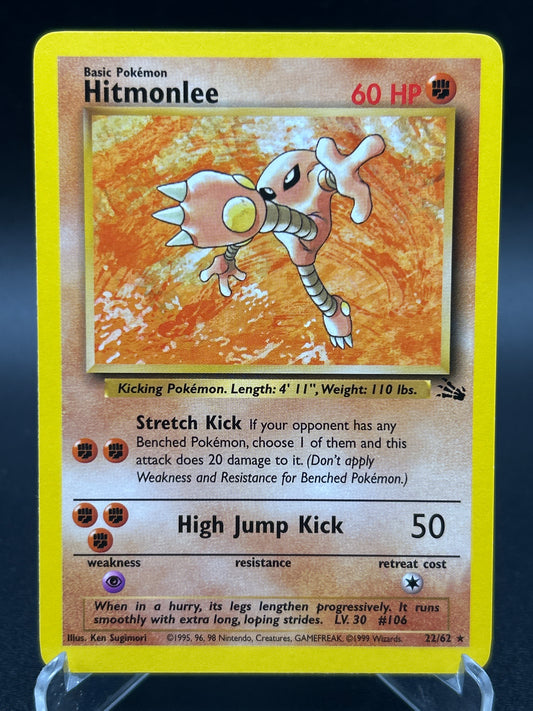 Pokémon TCG: 1999 Hitmonlee 22/62 Fossil Unlimited Non-Holo