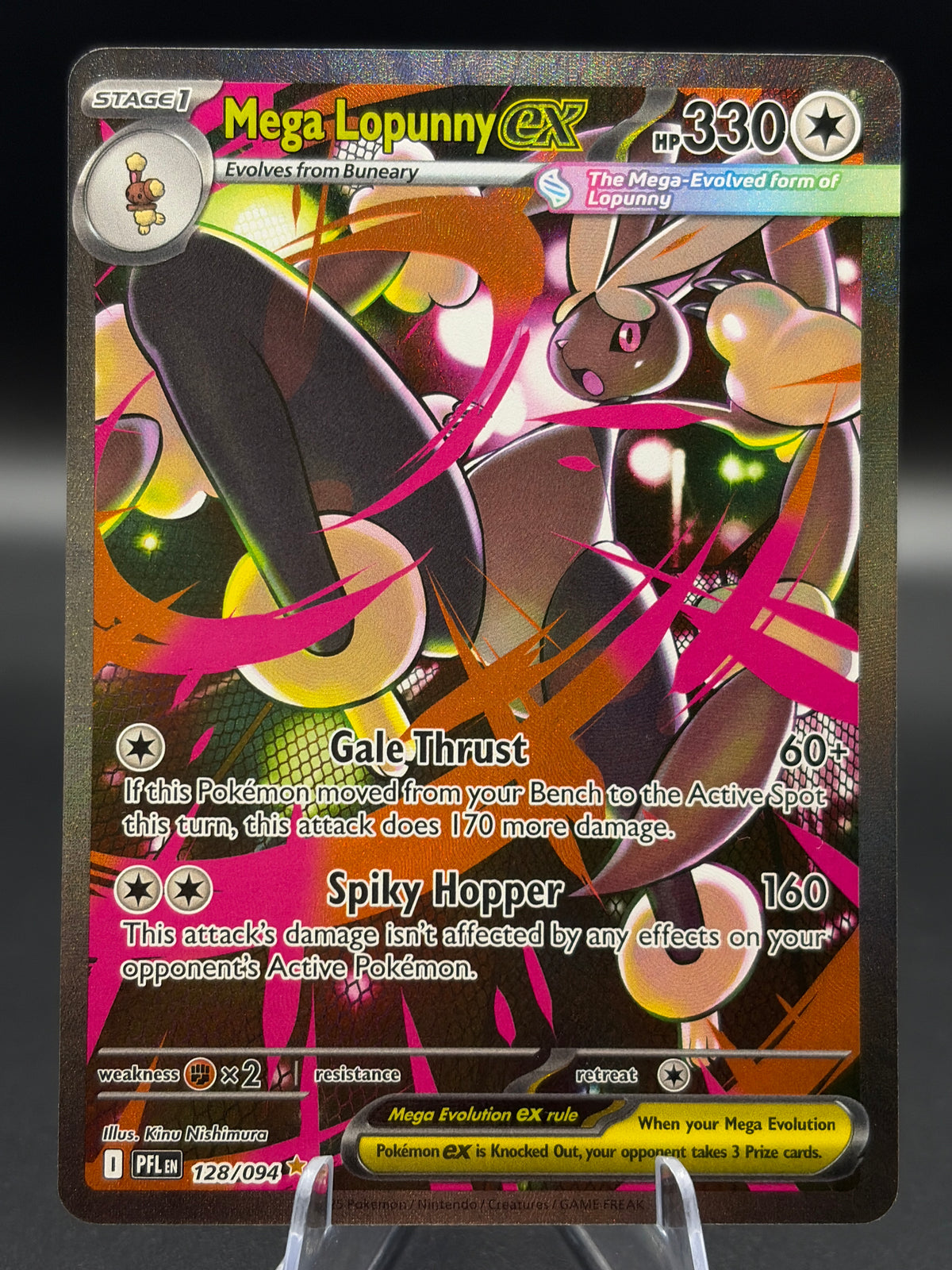 Pokémon TCG: 2025 Mega Lopunny ex - 128/094 - PFL: Phantasmal Flames