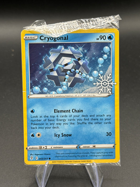 Pokémon TCG: 2021 Cryogonal 043/203 Holiday Calendar Snowflake Promo Sealed
