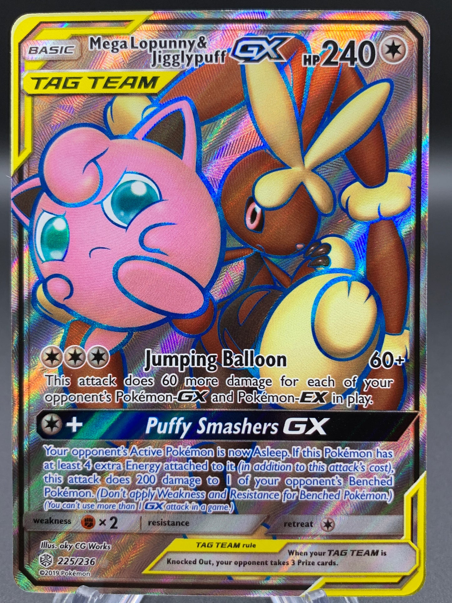 Pokémon TCG: 2019 Mega Lopunny & Jigglypuff GX - 225/236 - Cosmic Eclipse