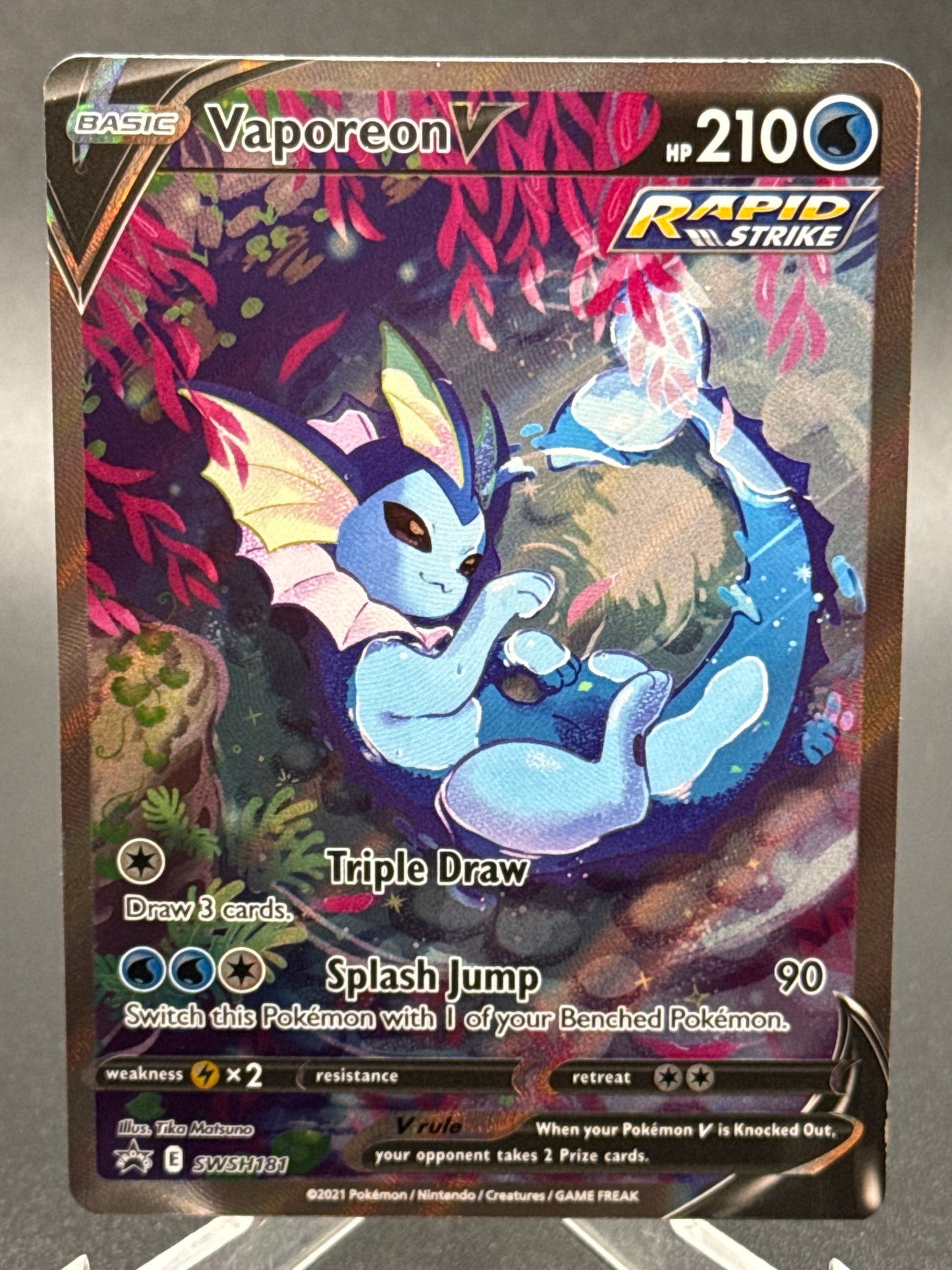 Pokémon TCG 2021 Vaporeon V SWSH181 SWSH: Promo