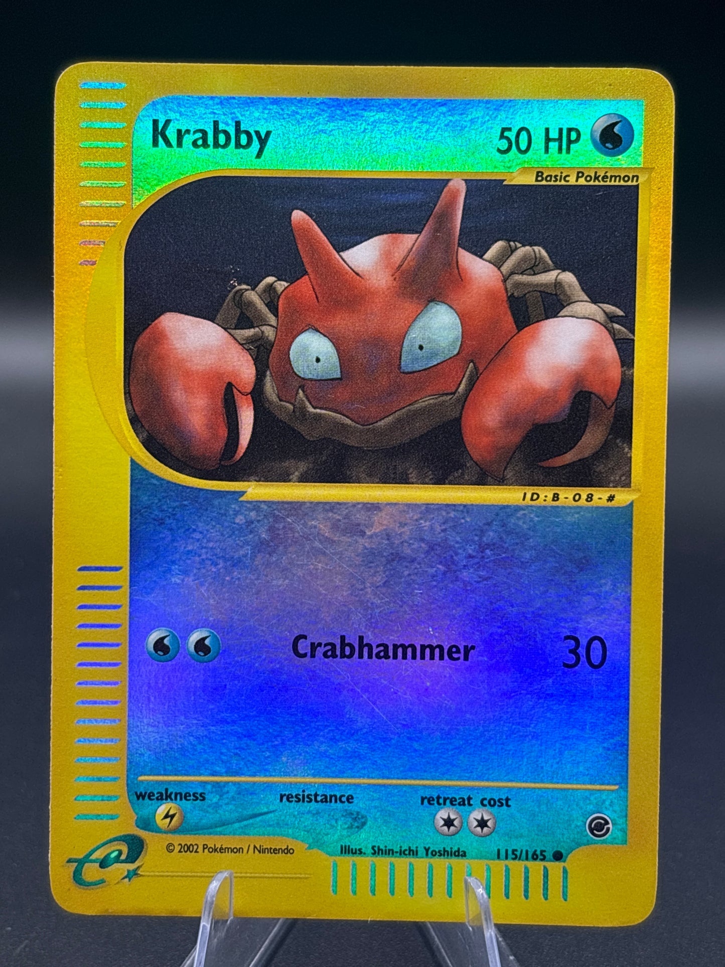 Pokémon TCG: 2002 Krabby 115/165 Expedition Holo