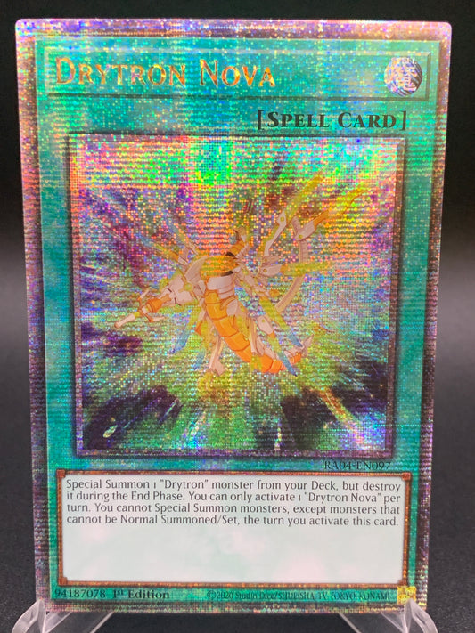 Yu-Gi-Oh! TCG: Drytron Nova Quarter Century Secret Rare RA04-EN097 Quarter Century Stampede