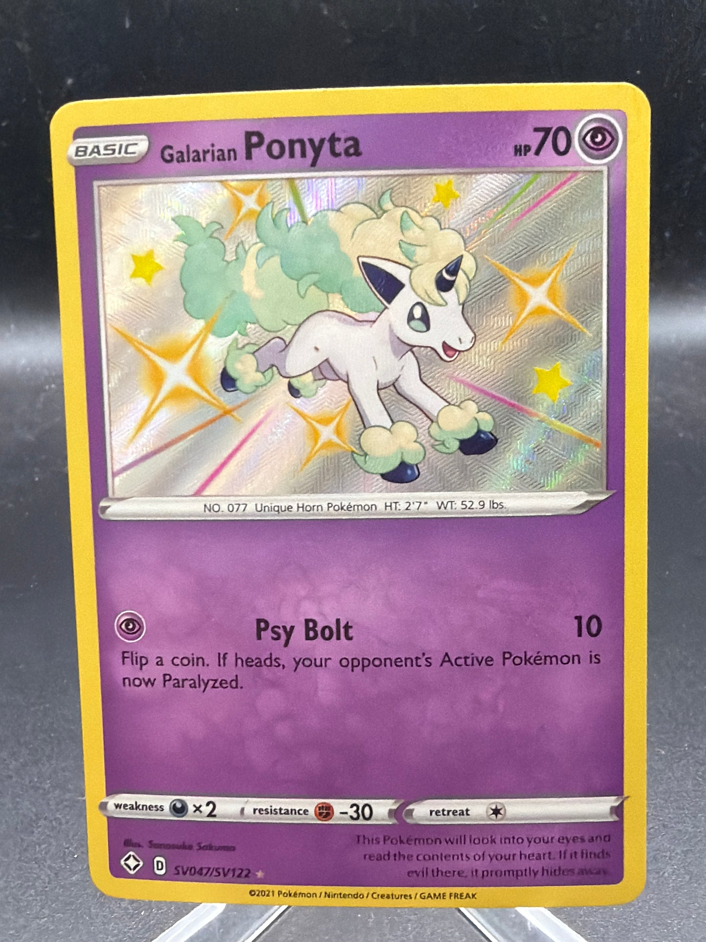 Pokémon TCG: 2019 Galarian Ponyta SV047/SV122 Hidden Fates: Shiny Vault