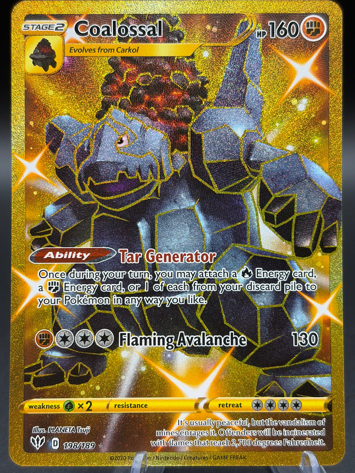 Pokémon TCG: 2020 Coalossal 198/189 SWSH: Darkness Ablaze