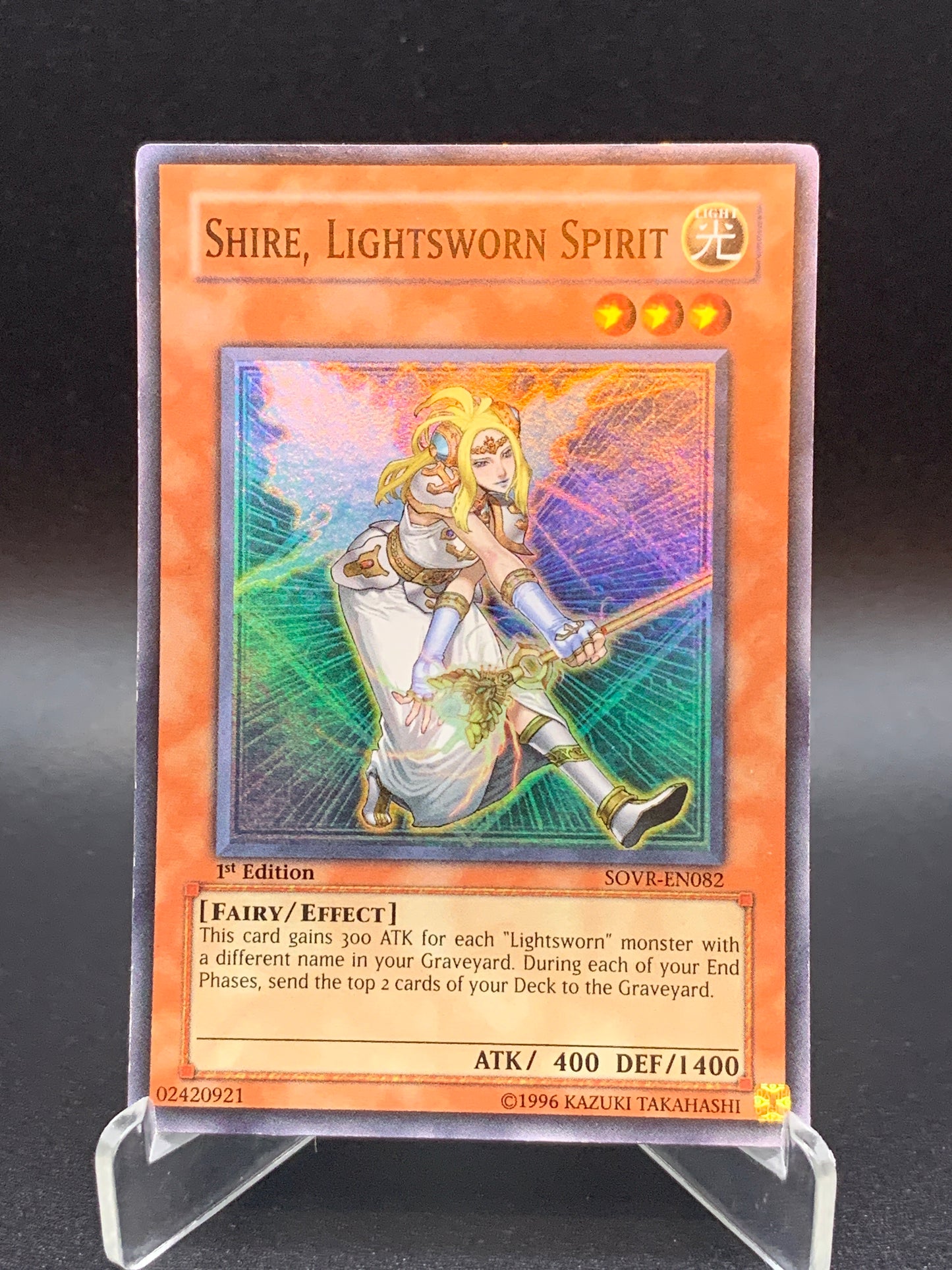 Yu-Gi-Oh! TCG: Shire, Lightsworn Spirit SOVR-EN082 Stardust Overdrive 1st Edition
