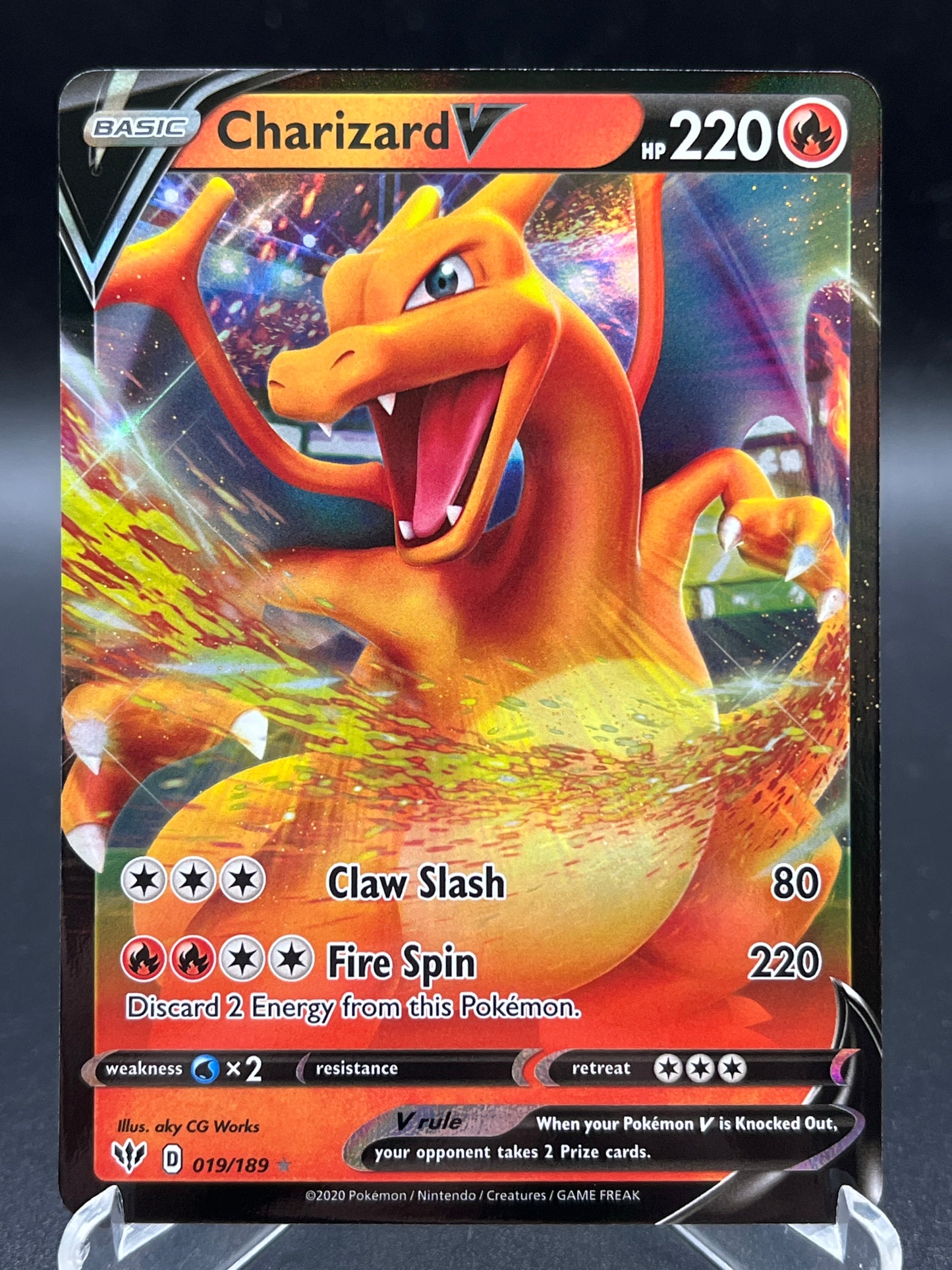Pokémon TCG: 2022 Charizard V 019/189 S&S: Darkness Ablaze
