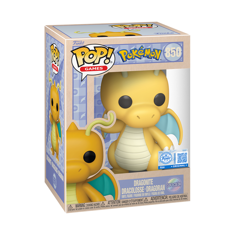 Funko PoP! Games: Pokémon -  Dragonite (Soft Color) Hot Topic Exclusive
