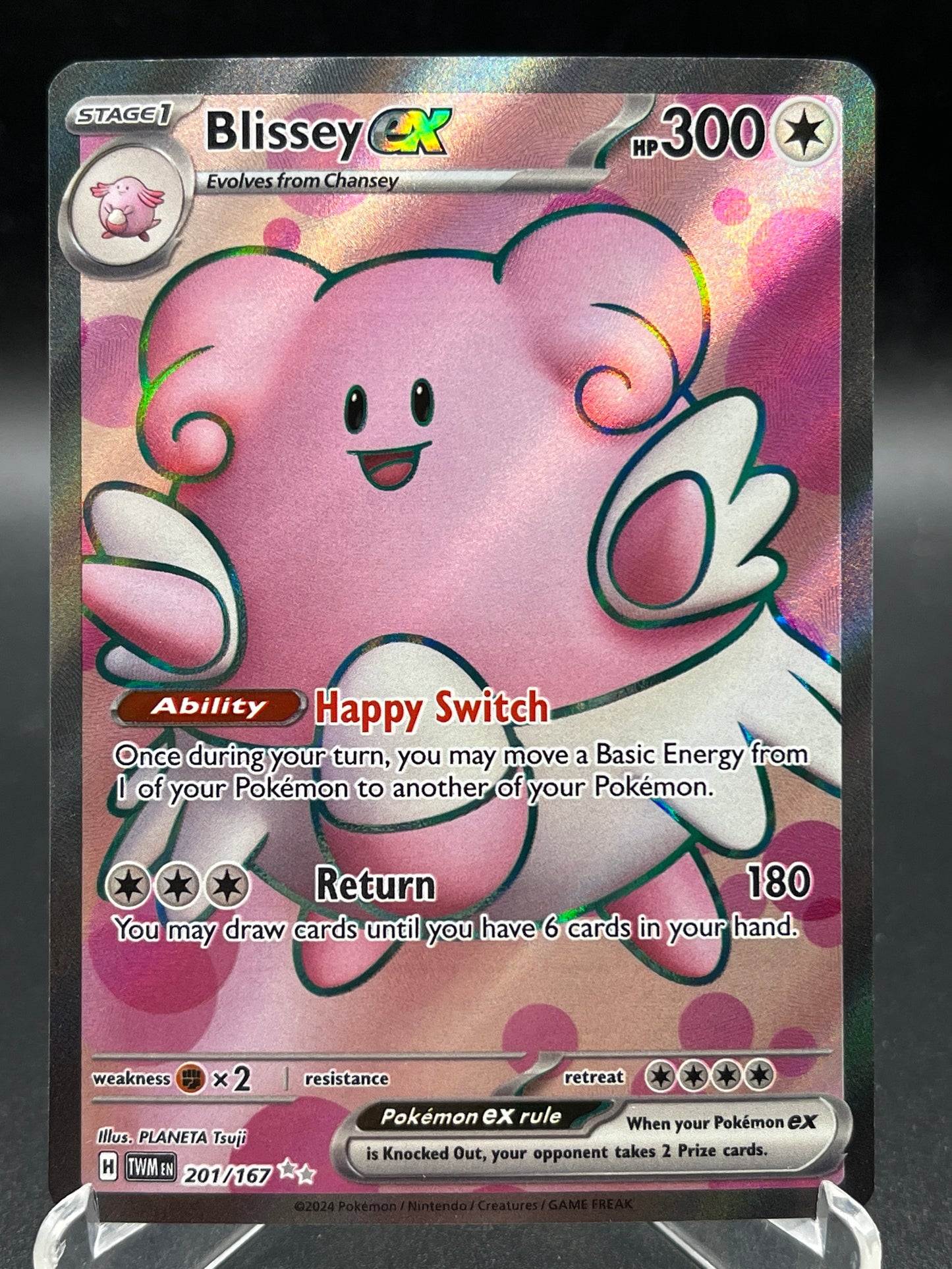 Pokemon TCG: 2024 Blissey ex 201/167 S&V: Twilight Masquerade