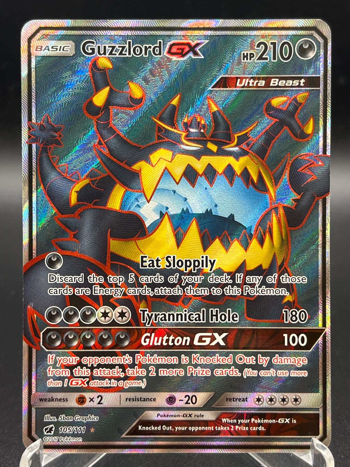 Pokémon TCG: 2017 Guzzlord GX 105/111 S&M: Crimson Invasion