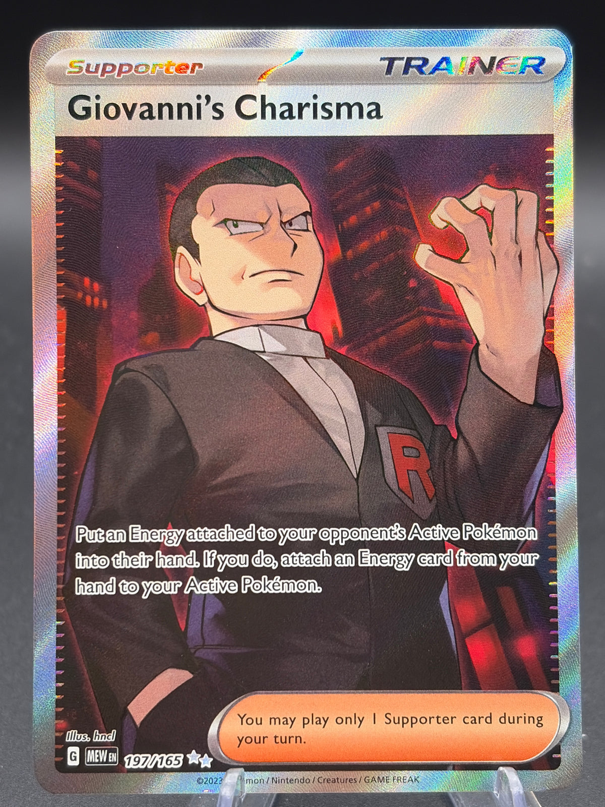 Pokémon TCG: 2023 Giovanni's Charisma 197/165 SV: Scarlet & Violet 151