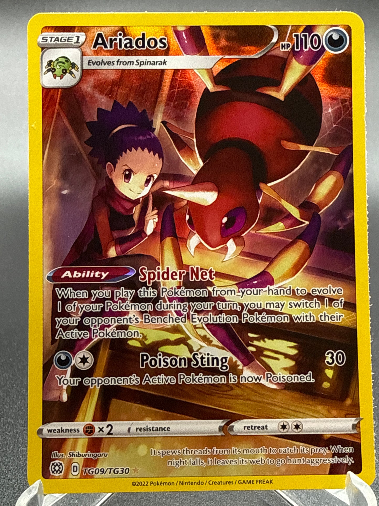 Pokémon TCG: 2022 Ariados TG09/TG30 SWSH: Brilliant Stars Trainer Gallery