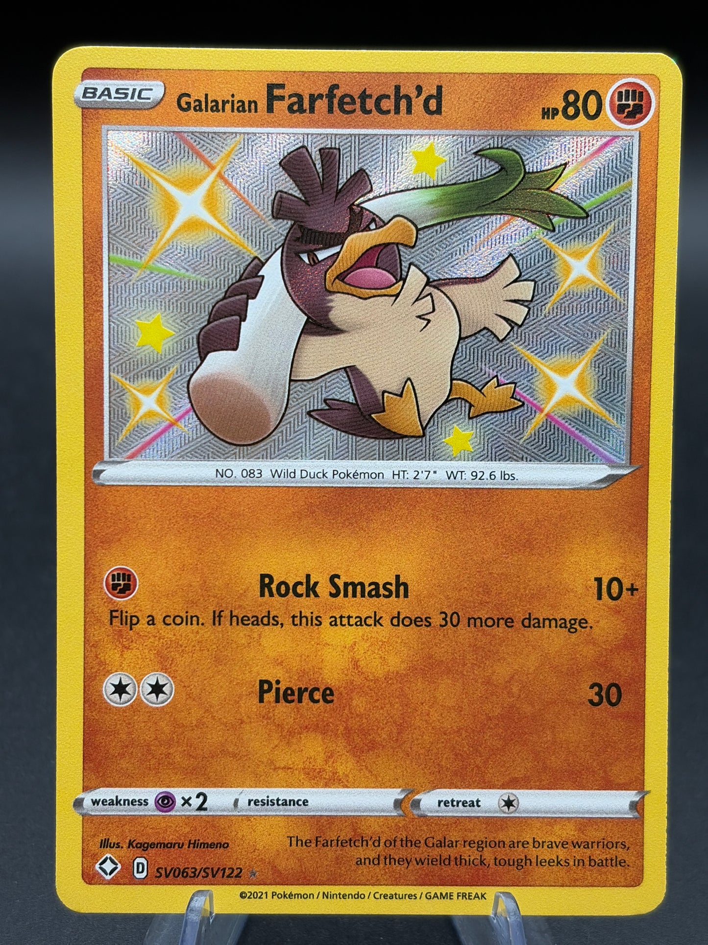 Pokémon TCG: 2021 Galarian Farfetch'd - Shining Fates: Shiny Vault (SHFSV)