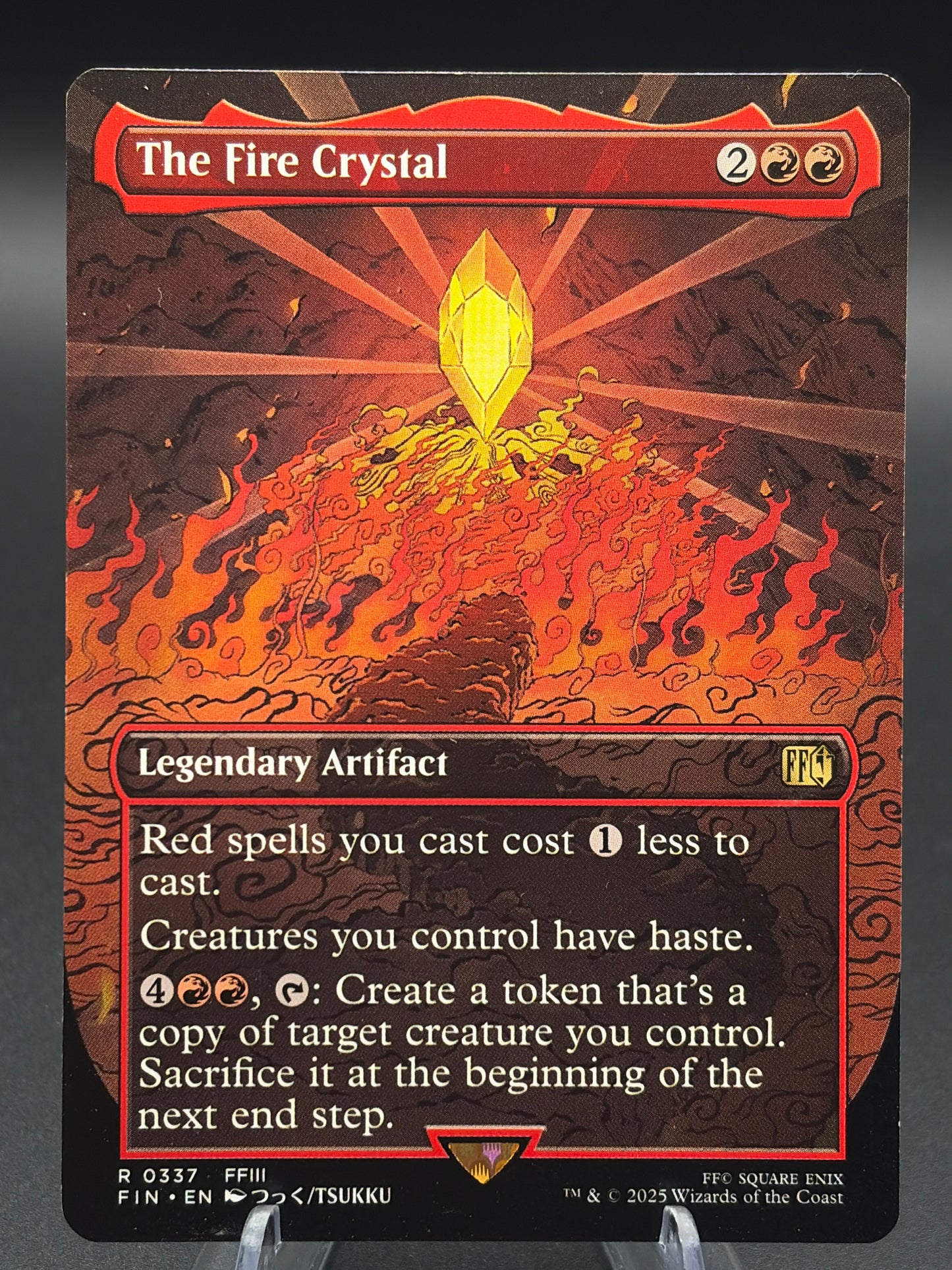 MTG TCG: The Fire Crystal (Borderless) R 0337 FIN: FINAL FANTASY
