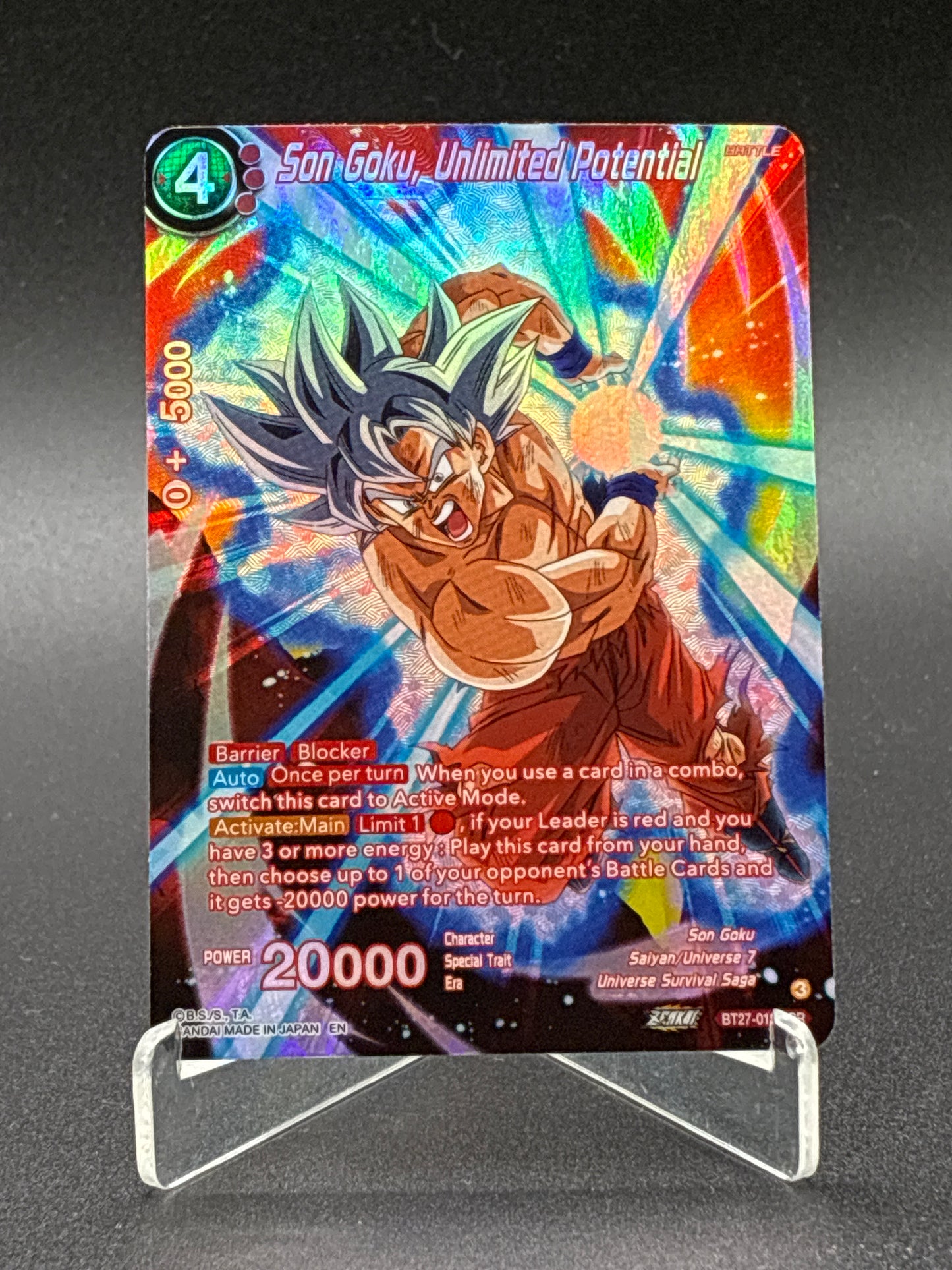 Dragon Ball Super TCG: Son Goku, Unlimited Potential (SPR) - History of Z (BT27)