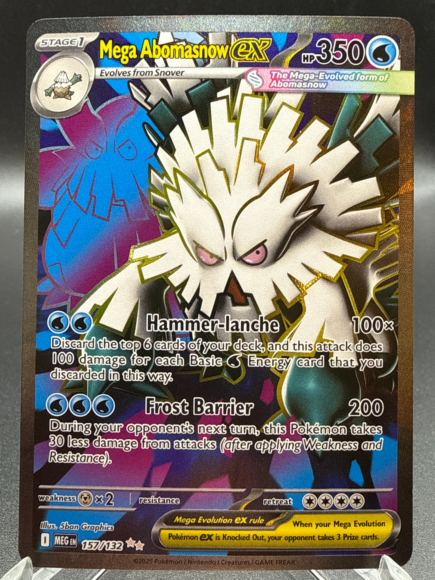Pokémon TCG: 2025 Mega Abomasnow Ex - 157/132 - MEG: Mega Evolution