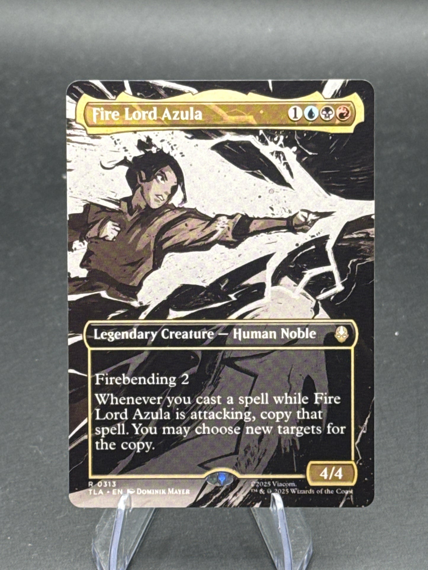MTG TCG:  Fire Lord Azula (0313) (Borderless) - Avatar: The Last Airbende