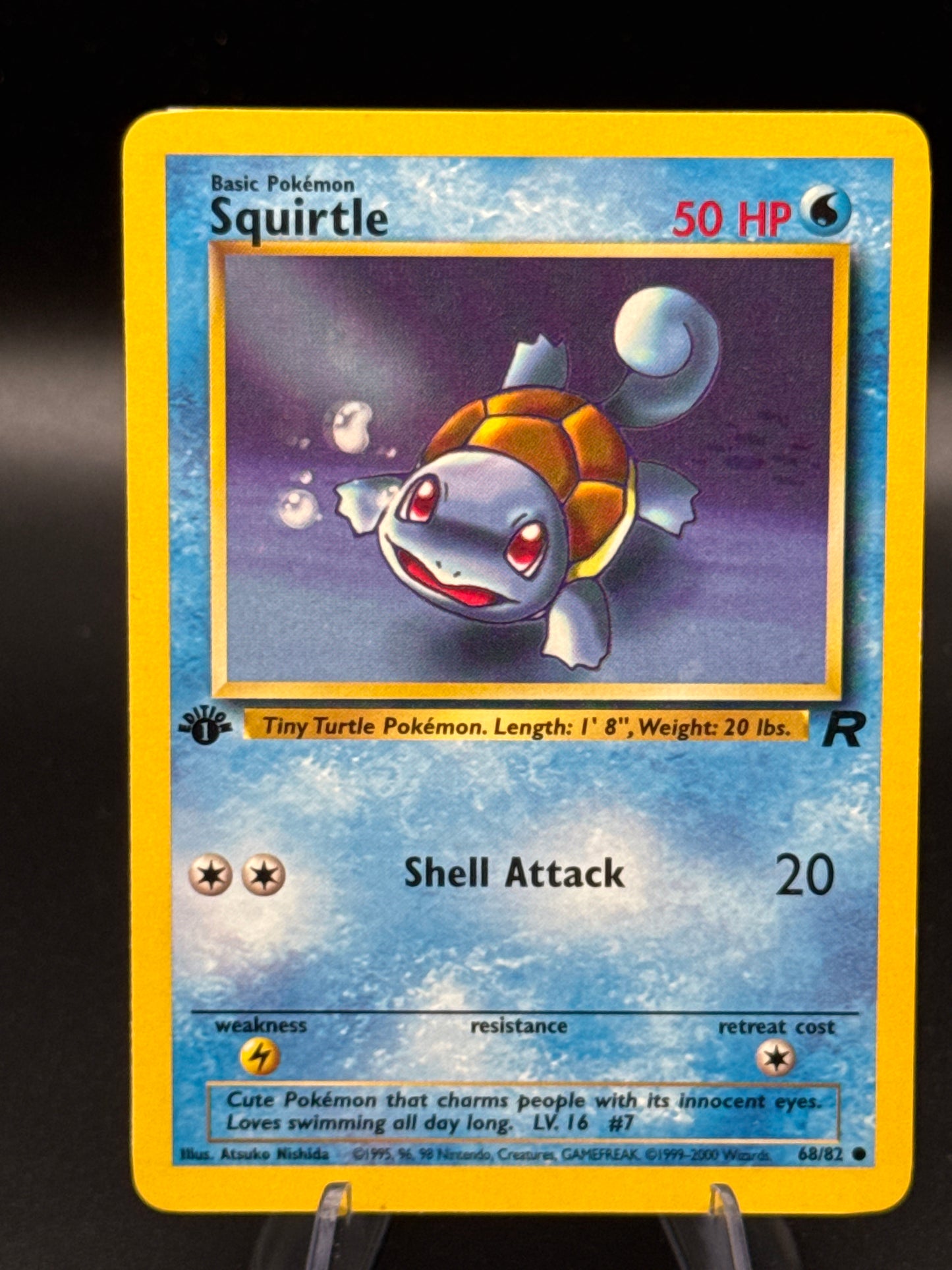 Pokémon TCG: 1999 Squirtle 68/82 -  1st Edition - Team Rocket