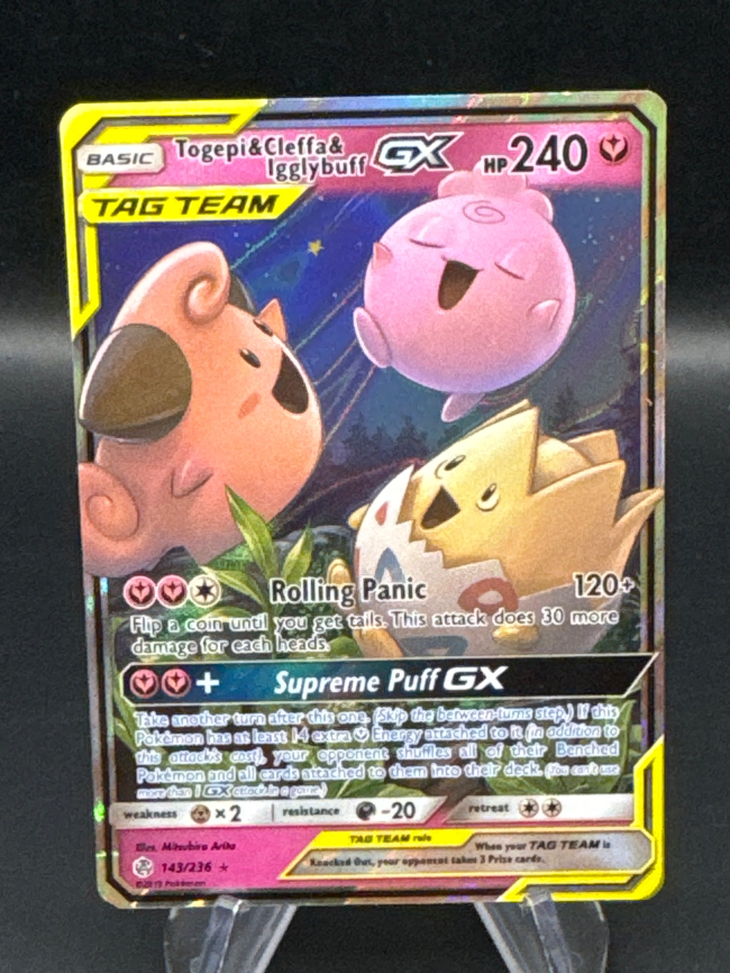 Pokémon TCG: 2019 Togepi & Cleffa & Igglybuff GX  143/236 SM: Cosmic Eclipse