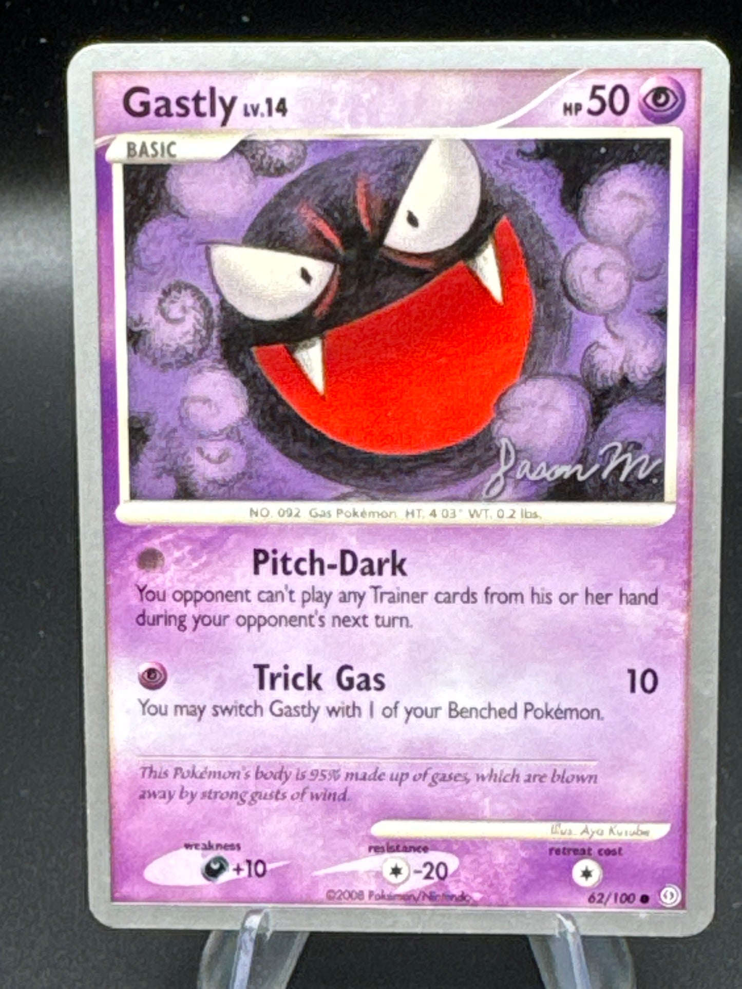 Pokémon TCG: 2009 Gastly 62/100 - 2009 (Jason Martinez) - World Championship Decks