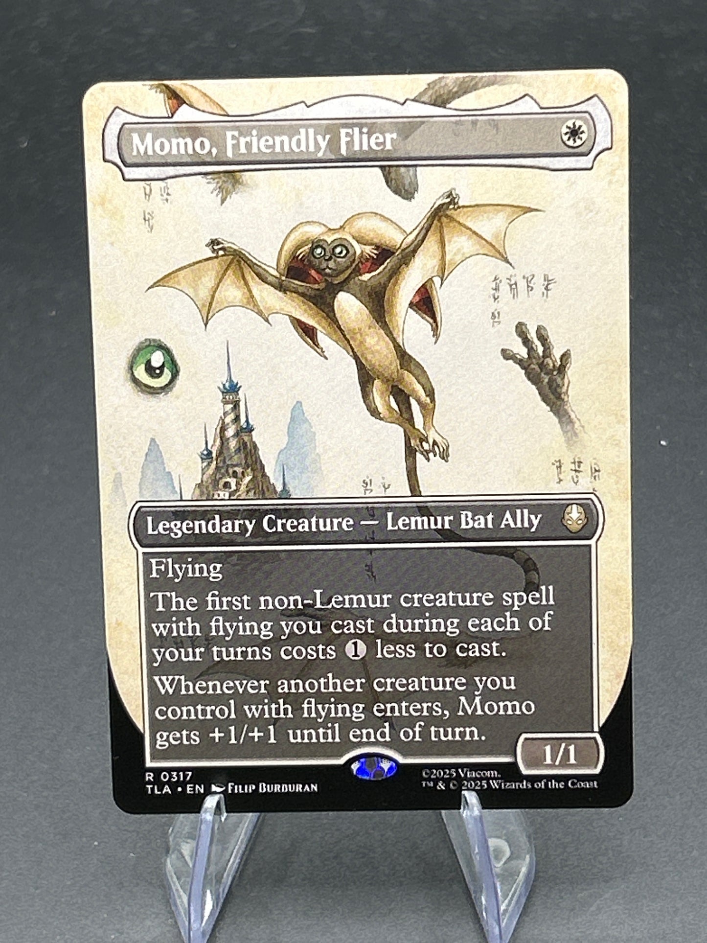MTG TCG:  Momo, Friendly Flier R 0317 (Borderless) - Avatar: The Last Airbender