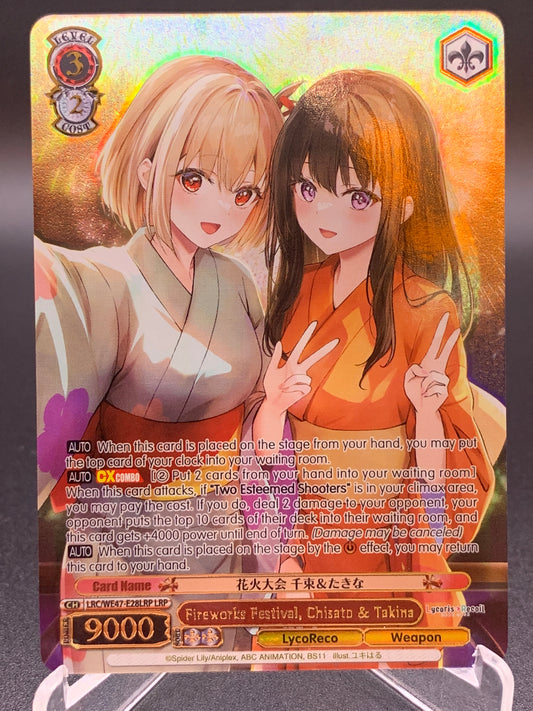 Weiss Schwarz TCG: Fireworks Festival, Chisato & Takina LRC-WE47-E28LRP: Lycoris Recoil