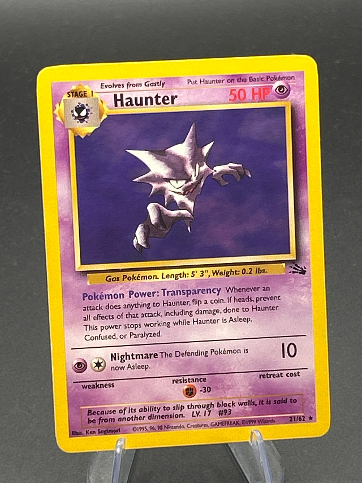 Pokémon TCG: 1999 Haunter 21/62 - Fossil