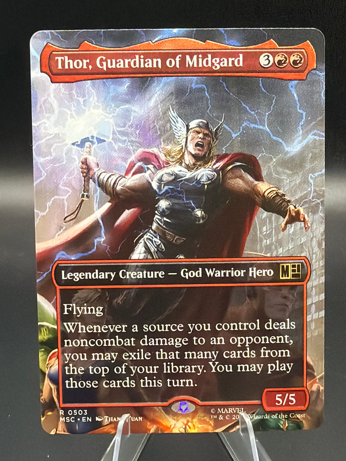 MTG TCG: 2026 Thor, Guardian of Midgard (Borderless) - 0503 - Commander: Marvel Super Heroes (MSC)