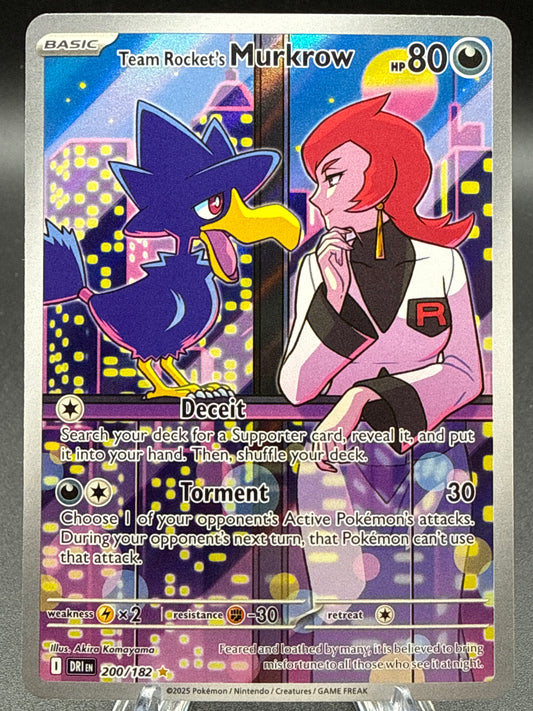 Pokémon TCG: 2025 Team Rocket's Murkrow - 200/182 - SV: Destined Rivals