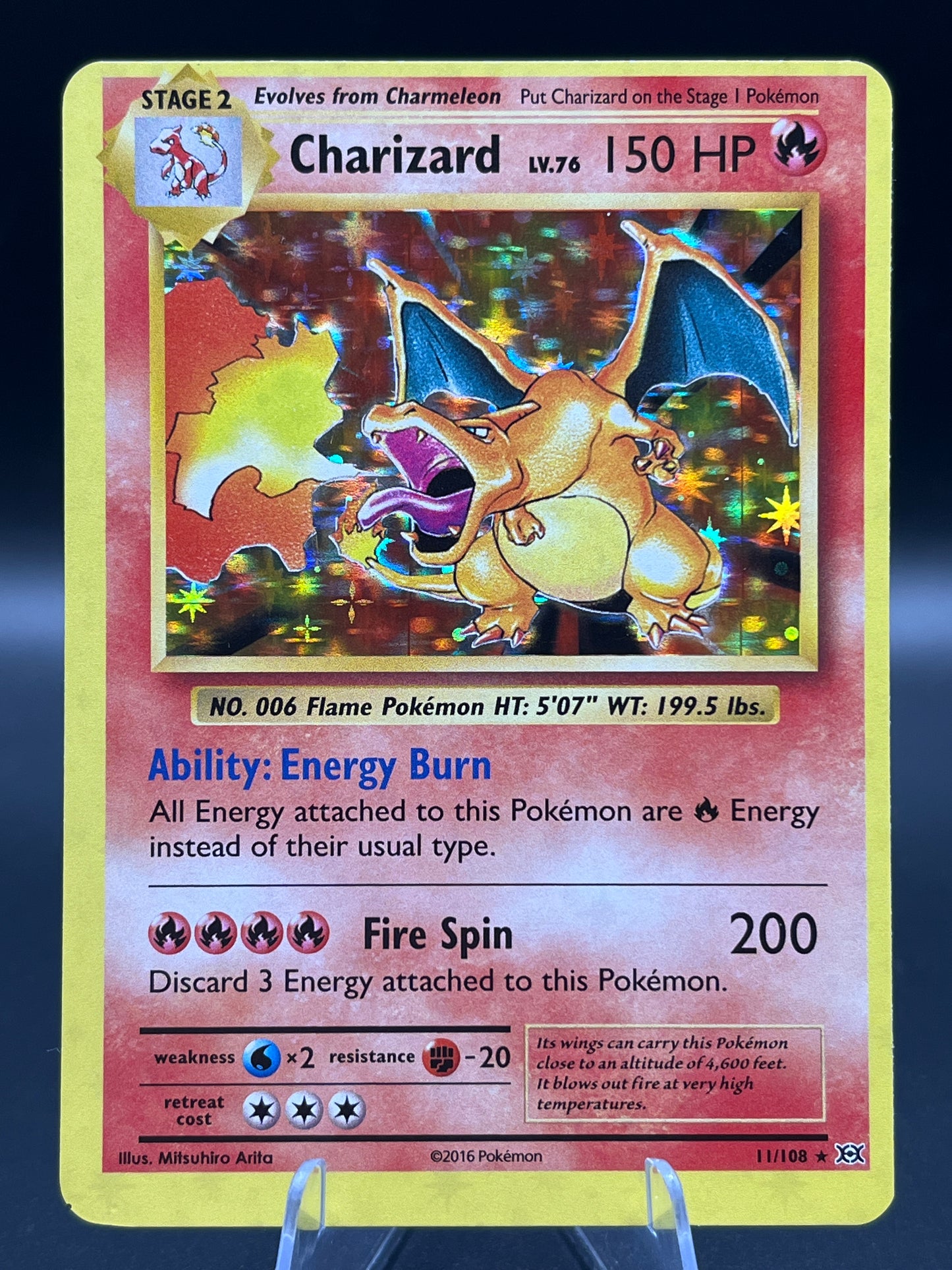 Pokémon TCG: 2016 Charizard - 11/108 - XY: Evolutions Holo