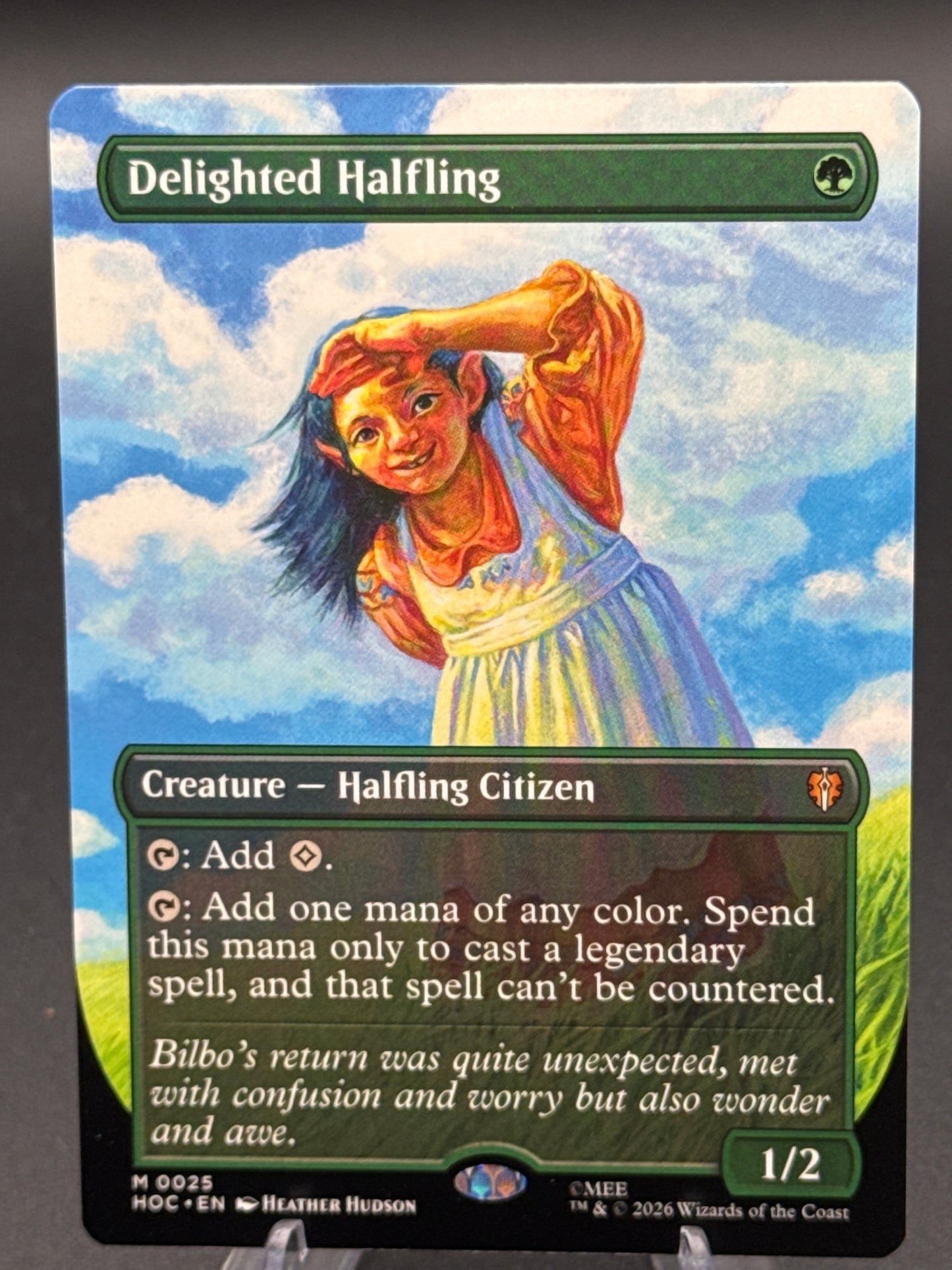 MTG TCG: Delighted Halfling (Borderless) M 0025 - The Hobbit