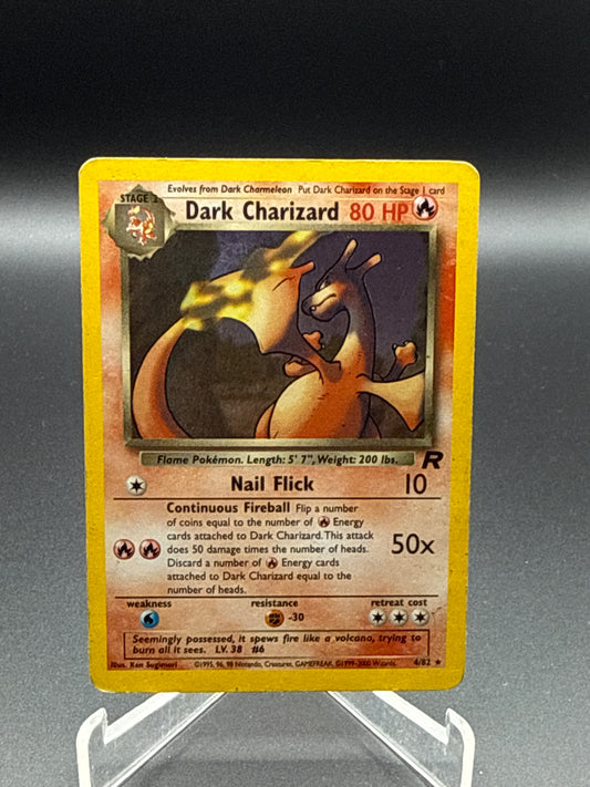 Pokémon TCG: 2000 Dark Charizard 4/82 - Team Rocket - DAMAGED