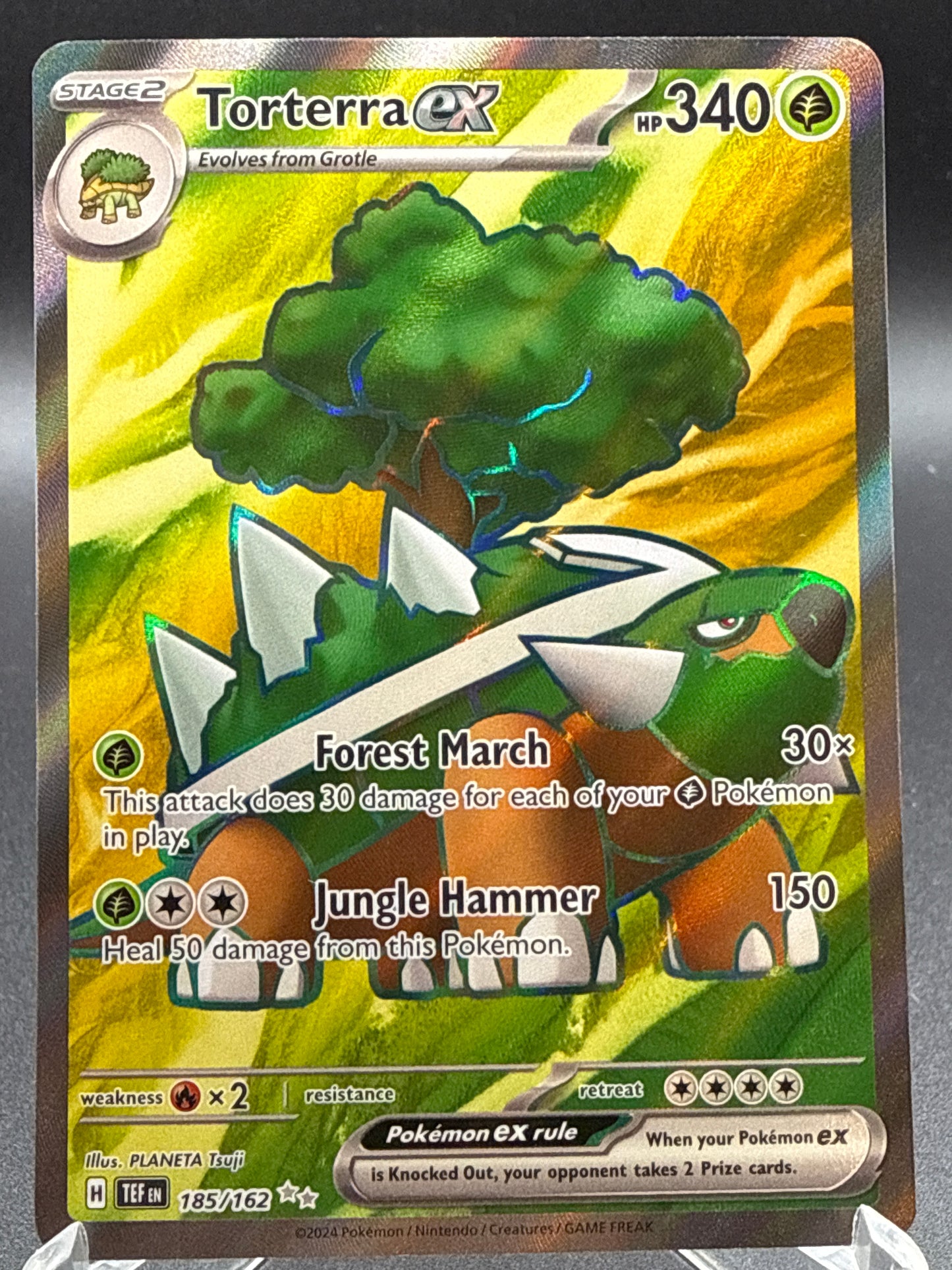 Pokémon TCG: 2024 Torterra ex - 185/162 - SV05: Temporal Forces
