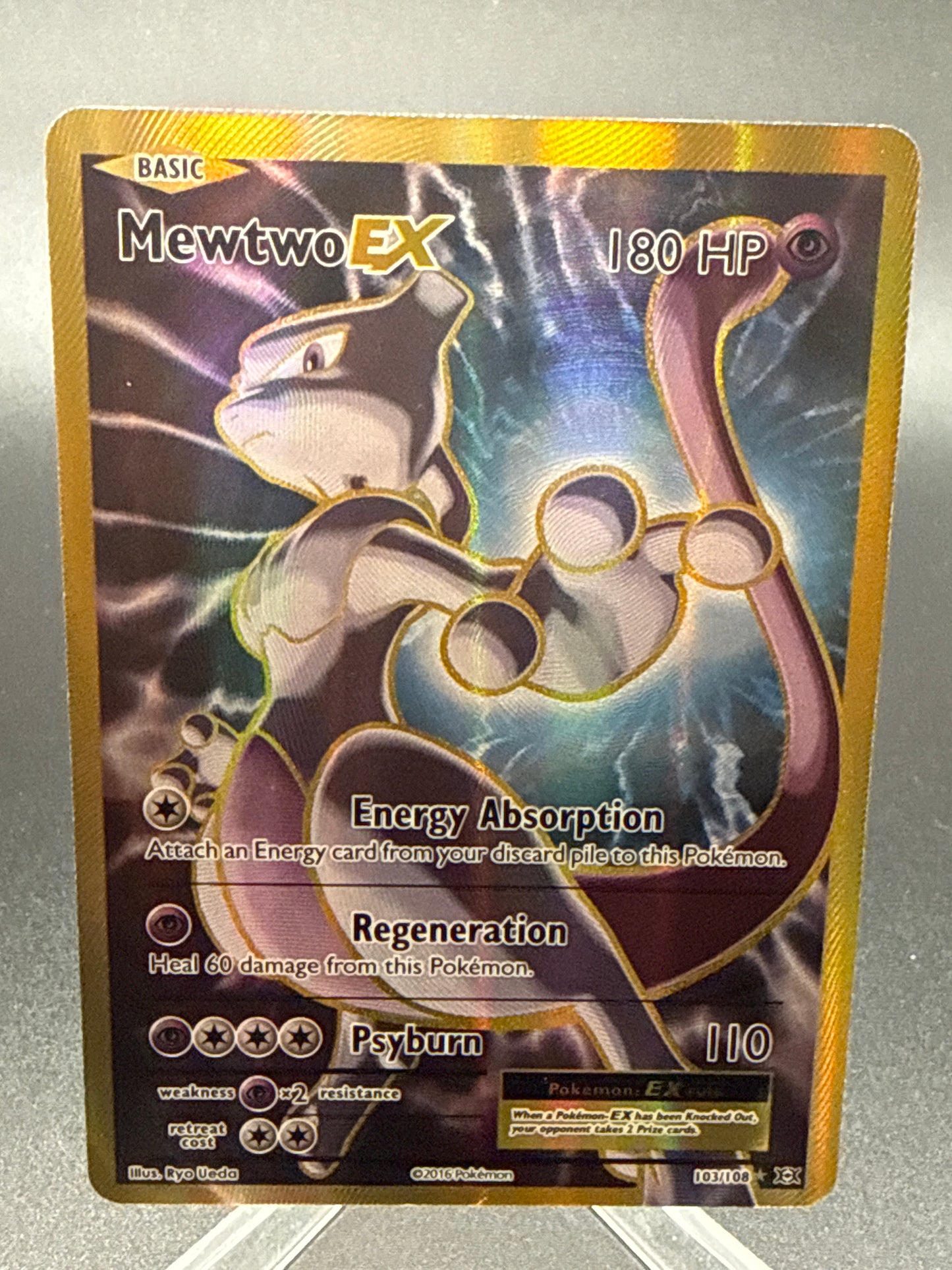 Pokémon TCG: 2016 Mewtwo EX 103/108 XY Evolutions Full Art