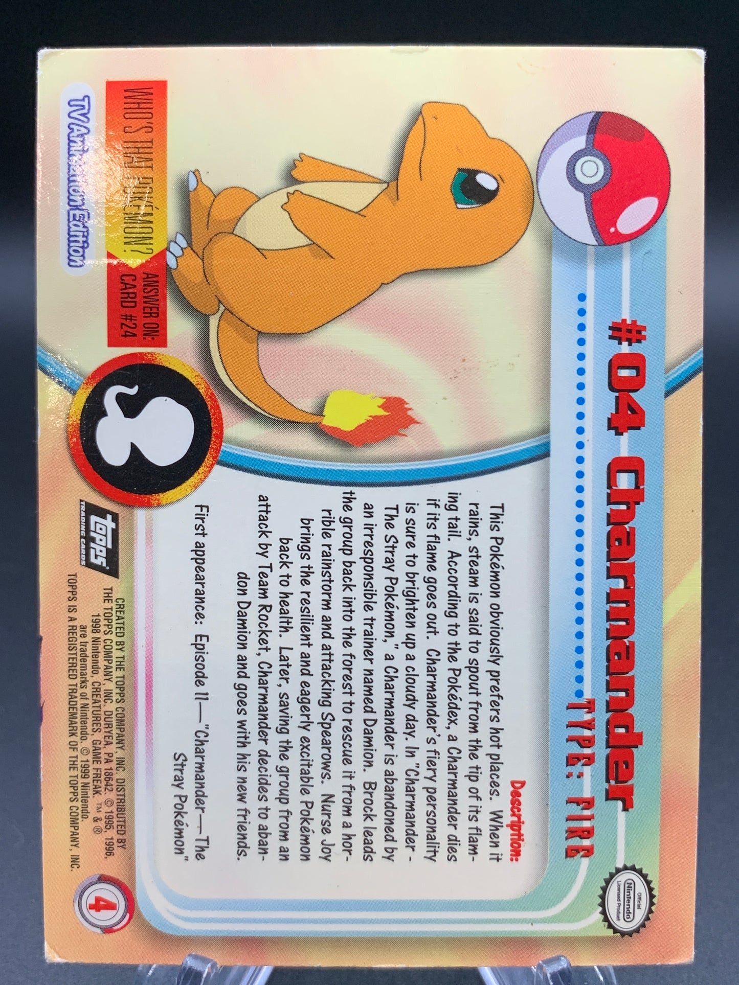 Pokémon: Charmander - #04 - Topps Chrome TV Animation Edition